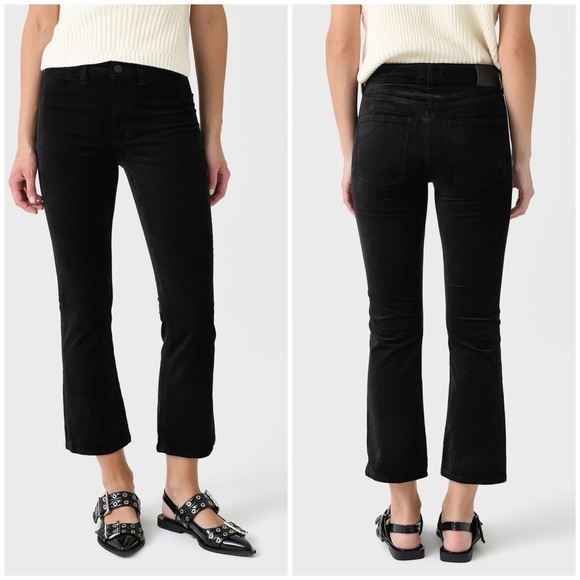 New Citizens of Humanity Velvet Isola Jeans Pants Black Ankle Kick Flare Sz 27 - Picture 1 of 16